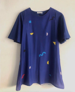 blusa azul estampa bauhaus uruguay